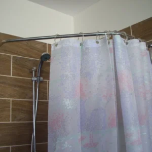 Diamond Corner Shower Curtain Rod for Bathroom, Fitting and Dressing room for Wall Montage