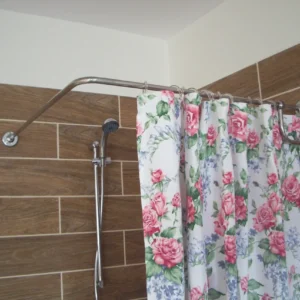 Corner Shower Curtain Rod for Bathroom, Fitting and Dressing room for Wall Montage