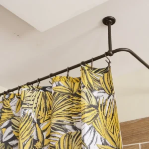 L- Shaped Corner Shower Curtain Rod for Bathroom, Fitting and Dressing room for Ceiling Montage with Custom Size