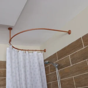 U- Shaped Oval 180 degrees Shower Curtain Rod for Bathroom, Fitting and Dressing room for Wall & Ceiling Montage