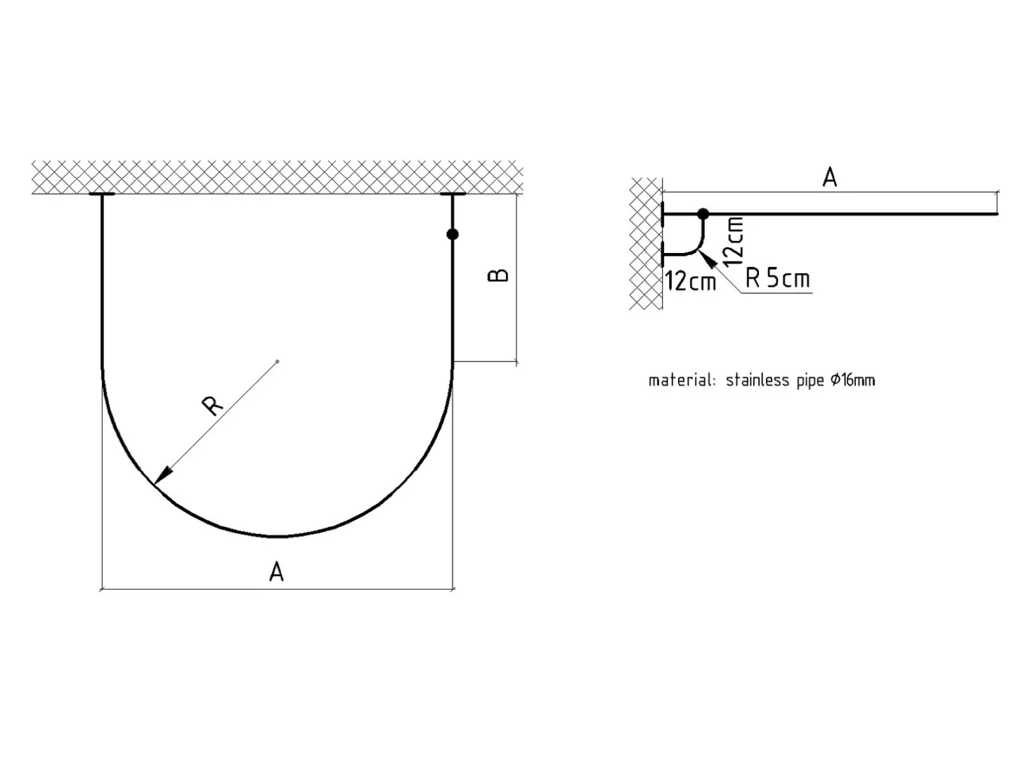 U-Shaped Oval 180 degrees Shower Curtain Rod for Bathroom, Fitting and Dressing room for Wall Mounting - Image 8