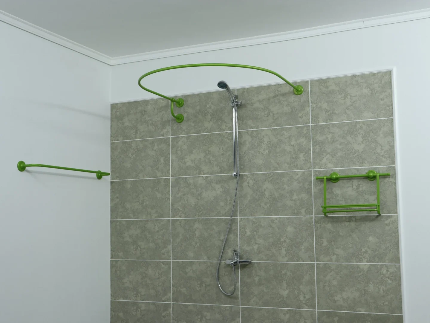 U-Shaped Oval 180 degrees Shower Curtain Rod for Bathroom, Fitting and Dressing room for Wall Mounting - Image 7