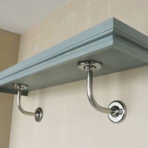 Curved Angle Steel Supports (Set- 2pc.) for Shelves, Racks, Boards, Panes and Rafts