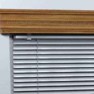 Window Valance, Cornice Board, Pelmet Box- Wooden Mod. 7- Leaf Line, Wall Montage and Many Colors Finishes