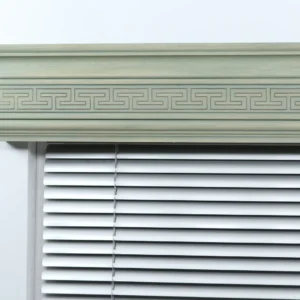 Window Valance, Cornice Board, Pelmet Box- Wooden Mod. 4, Meander Pattern, Wall Montage and Many Colors Finishes