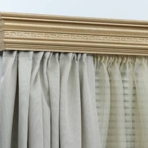 Double Window Cornice & Rail, Wooden Window Valance with Rail, Farmhouse Cornice, Cornice Board, Wall Montage, Many Metallic Colors