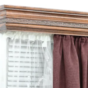 Double Window Cornice & Rail, Wooden Window Valance with Rail, Farmhouse Cornice, Cornice Board, Wall Montage, Many Antique Colors