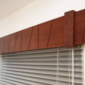Window Valance, Cornice Board, Pelmet Box- Veneered MDF OAK Mod. 102, Wall Montage and Many Colors Finishes