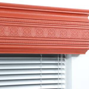 Window Valance, Cornice Board, Pelmet Box- Wooden Mod. 5- Flowers Pattern, Color Finishes according to the catalog of Benjamin Moore