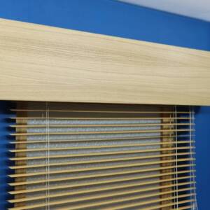 Window Valance, Cornice Board, Pelmet Box, Curtain Box- Veneered MDF OAK Mod. 100, Wall Montage and Many Colors Finishes