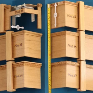 Window Valance, Cornice Board, Pelmet Box, Curtain Box- Veneered MDF OAK, 6 Different Mod. Options, Wall Montage and Many Colors Finishes