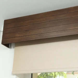 Window Valance, Cornice Board, Pelmet Box- Veneered MDF OAK Mod. 105, Ceiling Montage and Many Colors Finishes