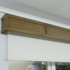 Window Valance, Cornice Board, Pelmet Box- Veneered MDF OAK Mod. 110, Wall Montage and Many Colors Finishes